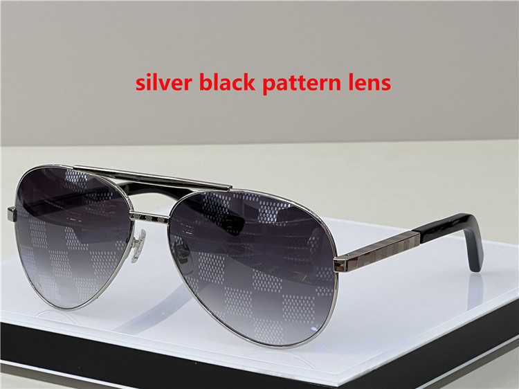 Silver Black Pattern Lens