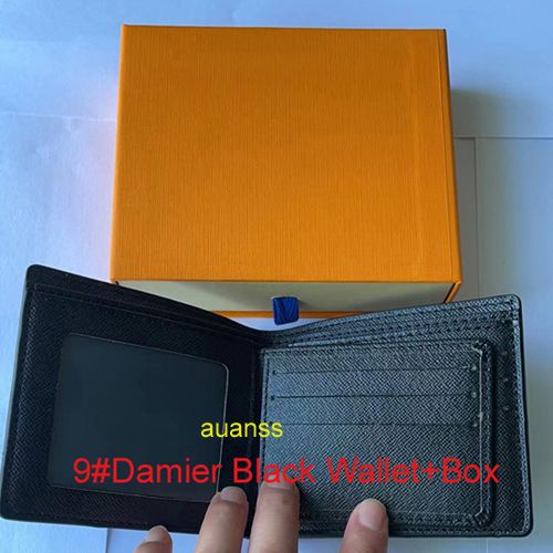 9#damier Black Wallet+box