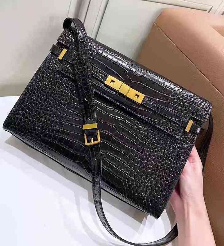 black crocodile leather