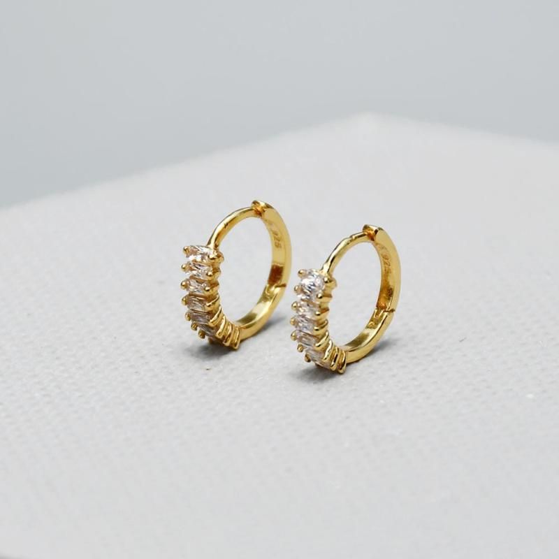 1 pair gold 7.5mm