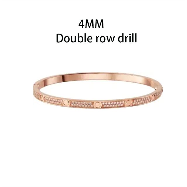 4mm Rosegold Doulbe Stones