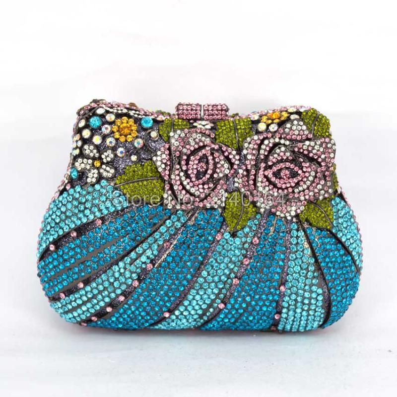 blue evening bag