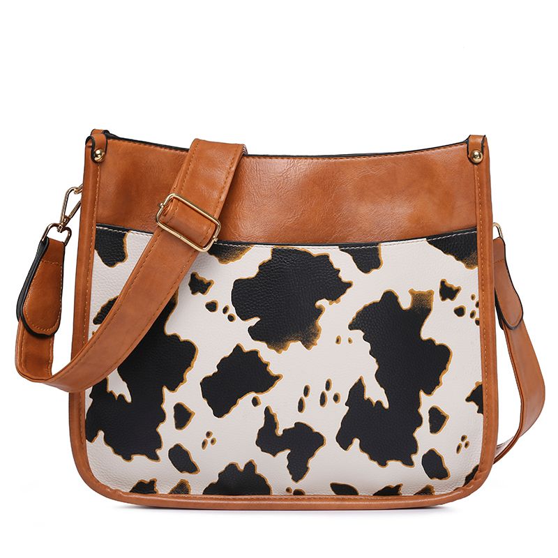 Motif de vache blanc + marron