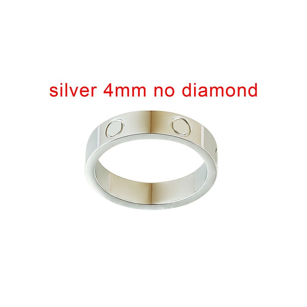 4mm srebrny bez diamentu