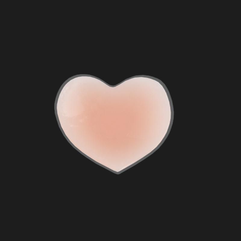 6.5cm heart pink