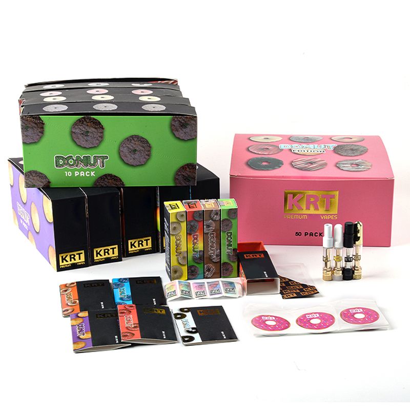 KRT Vape Donut Edition Newest Donut Edition KRT Atomizers Empty Vape Pen Cartridges Packaging Carts 1ml 0.8ml Ceramic 510 Thread Thick Oil Vaporizer E Cigarettes Box With Sticker From Dgc_glass, $1.16 | DHgate.Com
