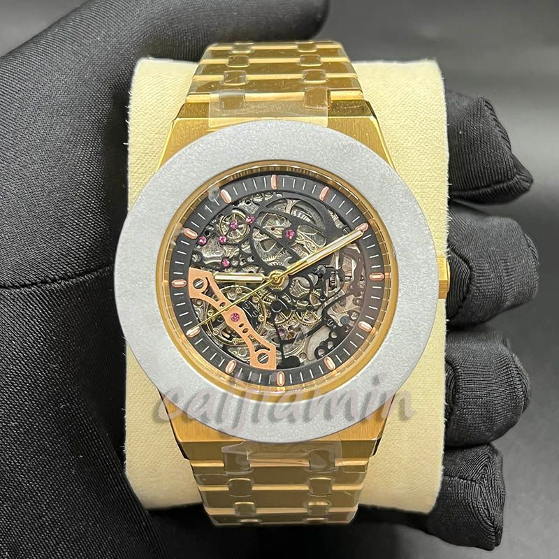 Gold with black dial