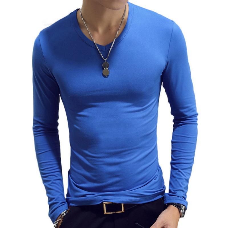 V-neck-Blue