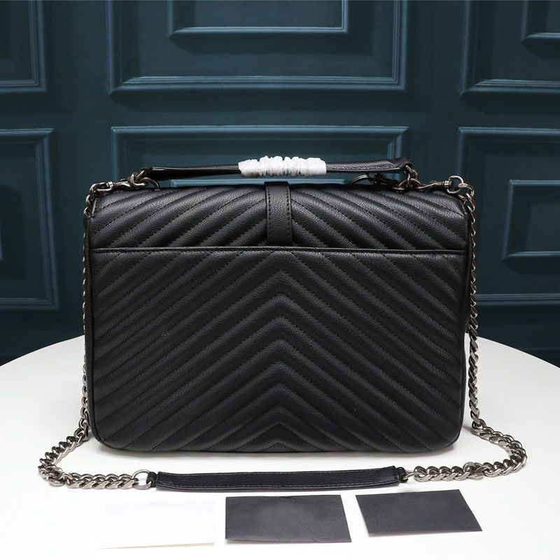 Size:32x21x9cm/black/silver hardware