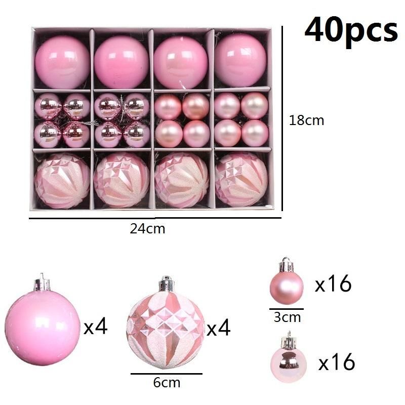 2 -Pink - 40pcs 6 cm