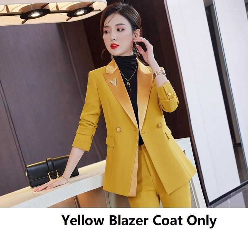 Żółty płaszcz Blazer