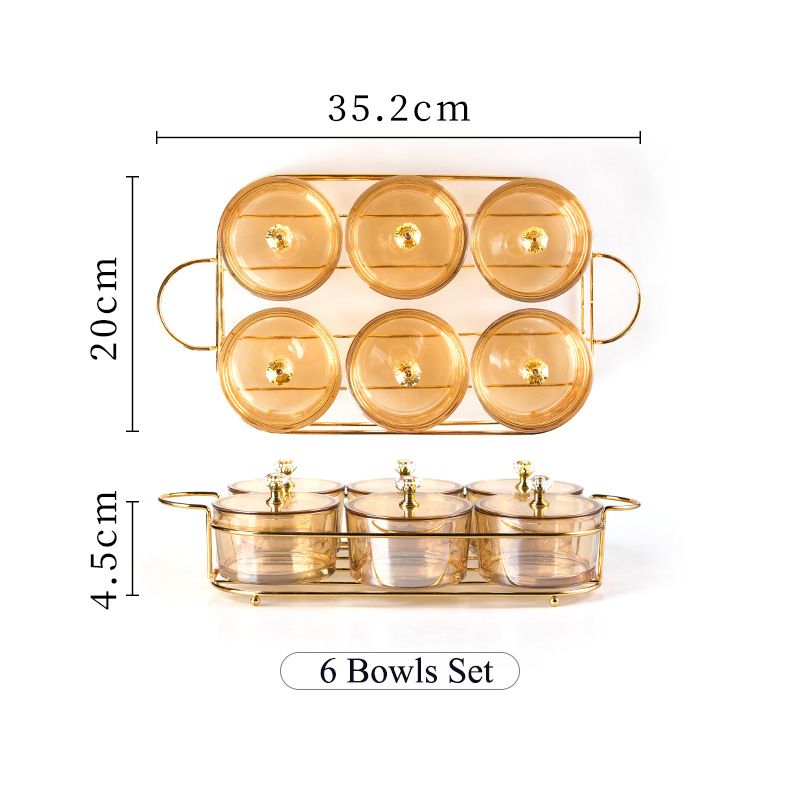 Amber- 6 Bowls Set