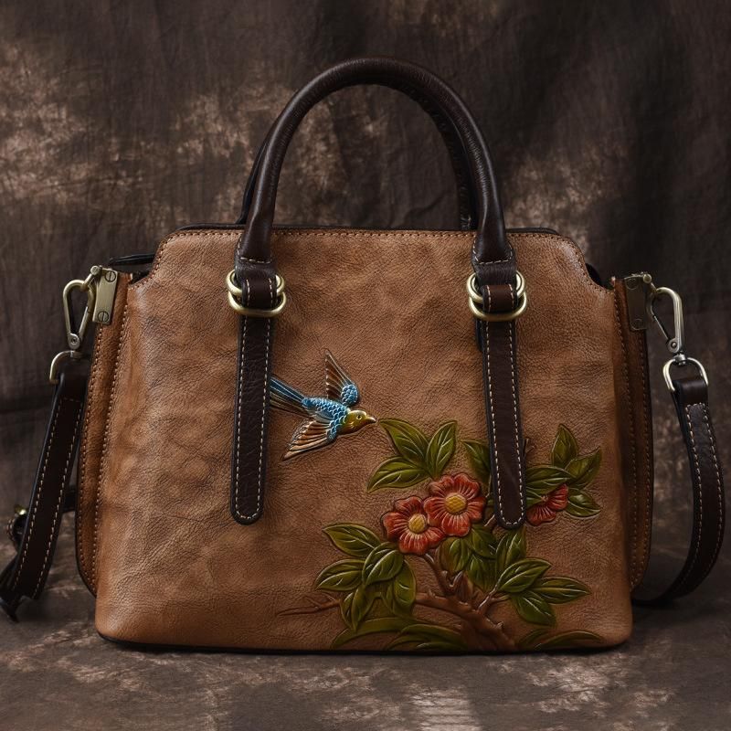 MOTAORA 2023 New Vintage Genuine Leather Women Shoulder Bags