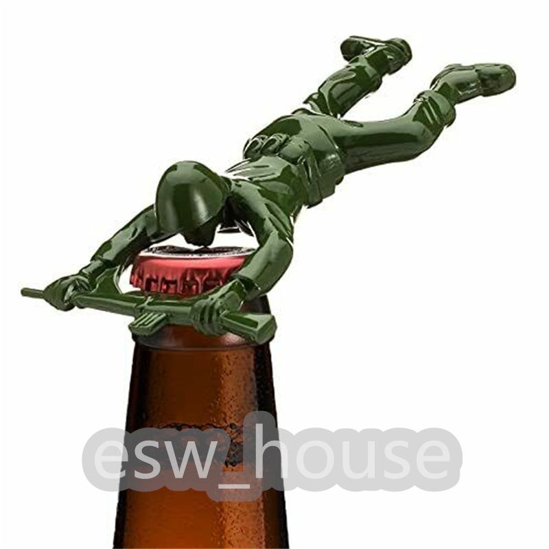 Green Army Man Bottle Opener Unique Funny Easy Can Opener Bartender  Compatible