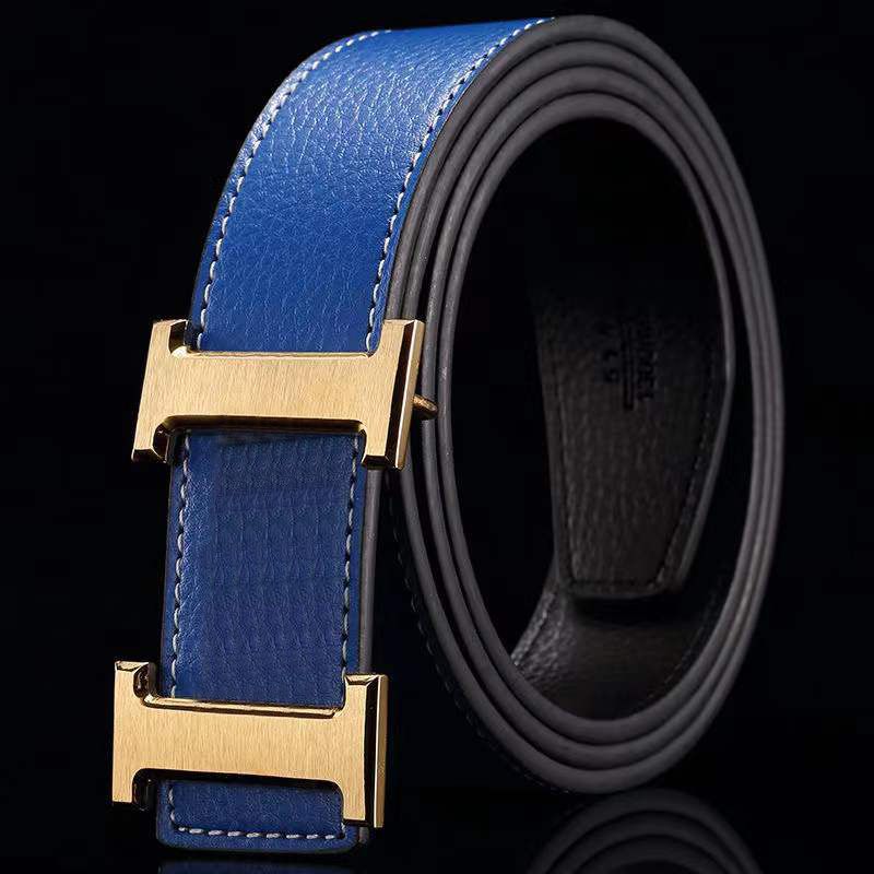 Gold buckle + Blue