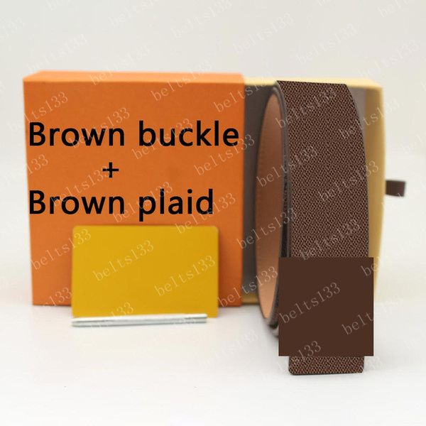 #03 damier brown+brown buckle