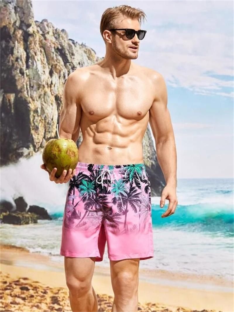 Mens Shorts Summer Man Swimwear Swim Trunks Hawaiian Beach Board ...