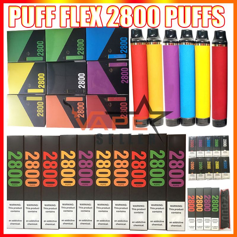 2% 5% Puff Flex 2800 Puffs Disposable Vape Pen E Cigarette 