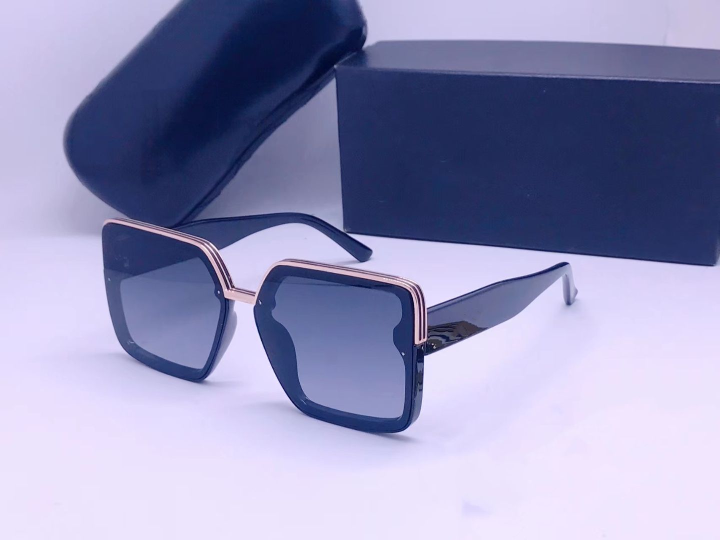 designer sunglasses for men and women mens cool style hot fashion classic thick plate black white square frame eyewear_senzul.com