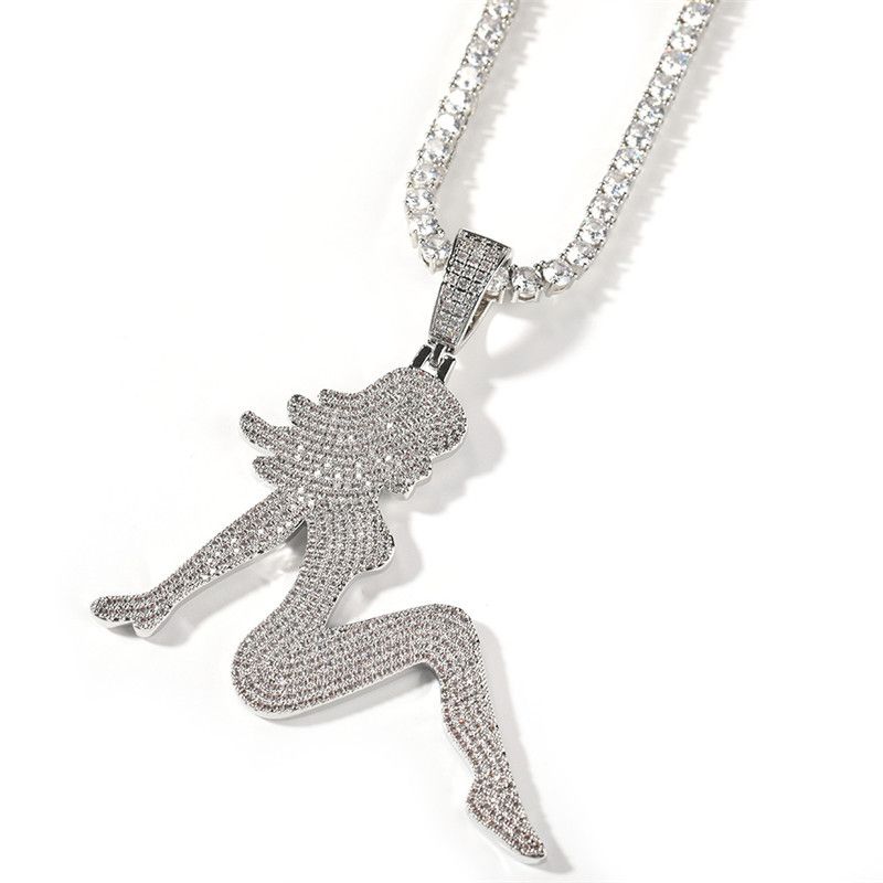 Silver with 18inch Tennis Chain