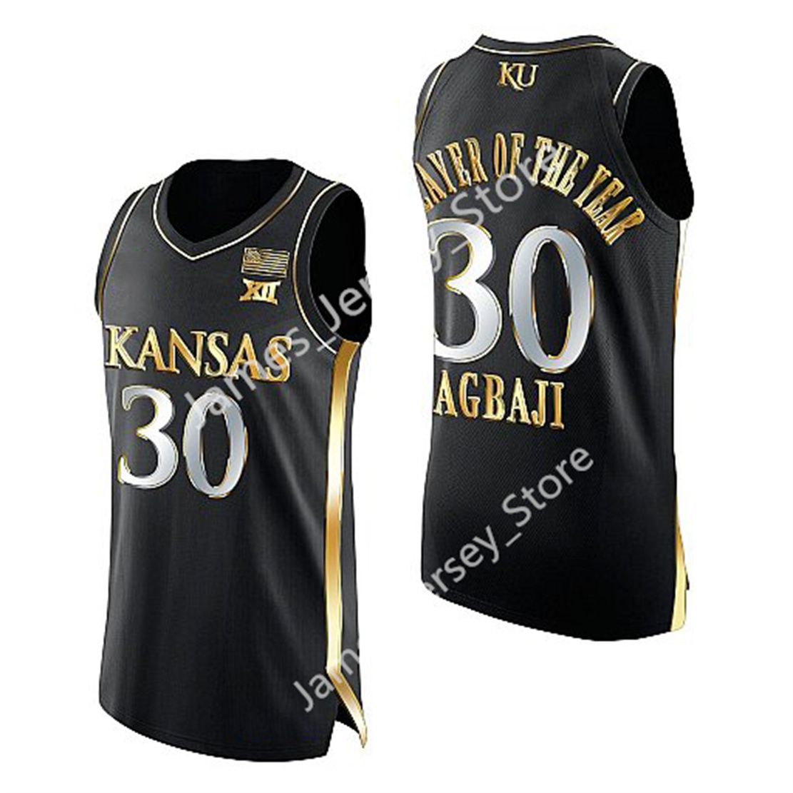 30 Ochai Agbaji Basketball Jersey13