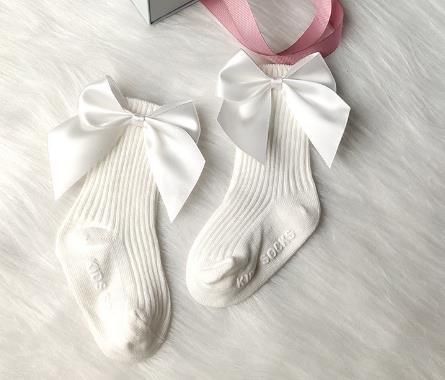 #2 Baby Girls Big Bow Socks