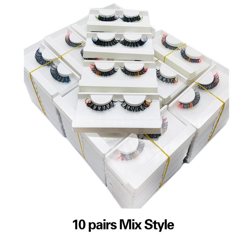 Farbige Wimpern 10 Paare mischen Stil