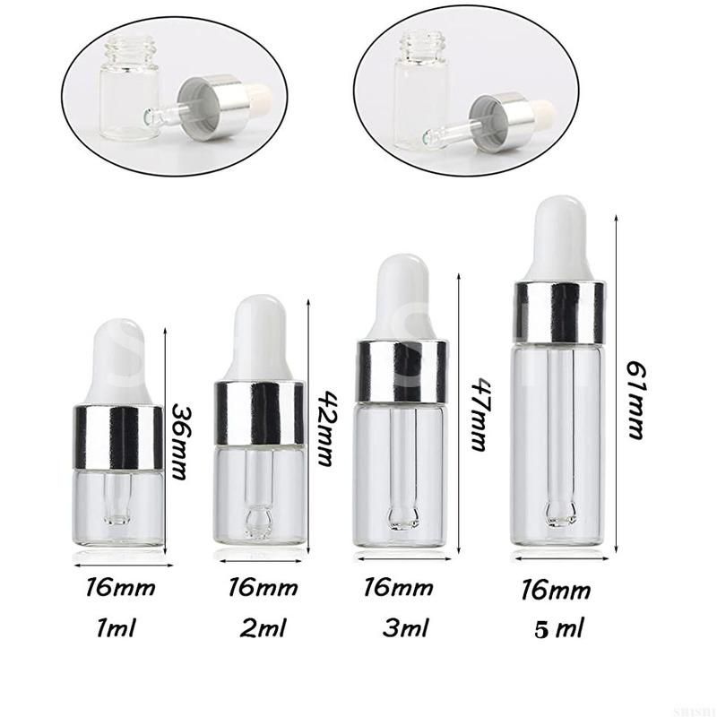 20 pcs x 1ml silver cap Glass