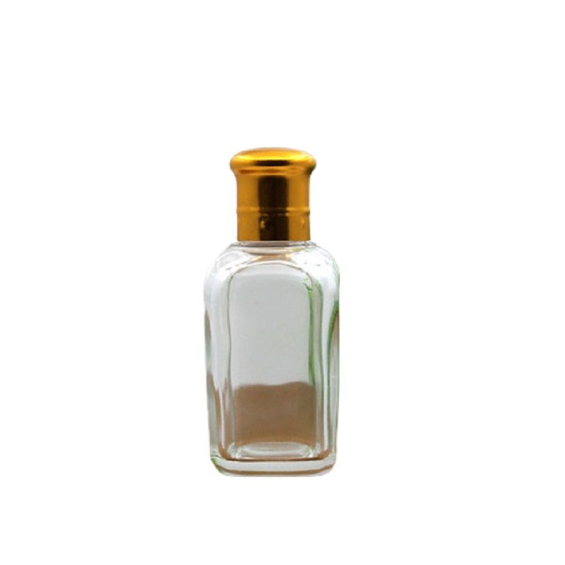 Couvercle d'or de 50 ml de bouteille transparente