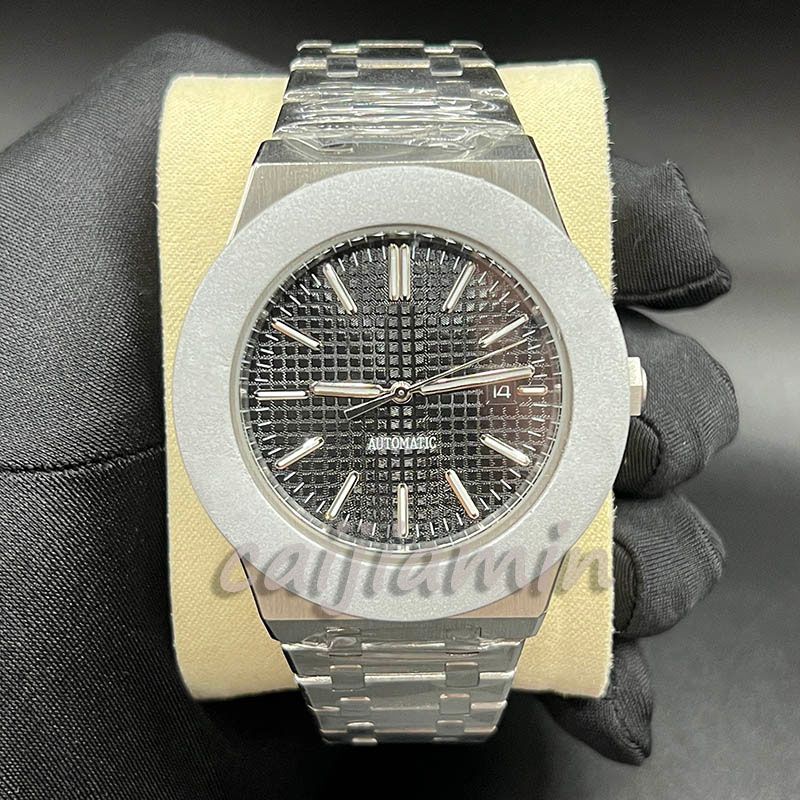 Silver with black dial