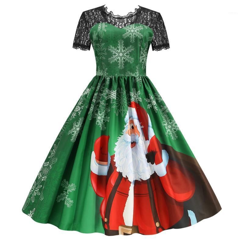 Compra Vestidos Casuales Mujeres De Manga Corta Vestido De Encaje Playa  Boda Fiesta De Vacaciones Suelta 2022 Moda Navidad Estampado Empalme Para  Mujer Barato | Entrega Rápida Y Calidad | Es.Dhgate