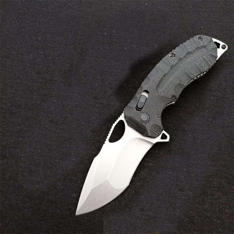 black handle white blade
