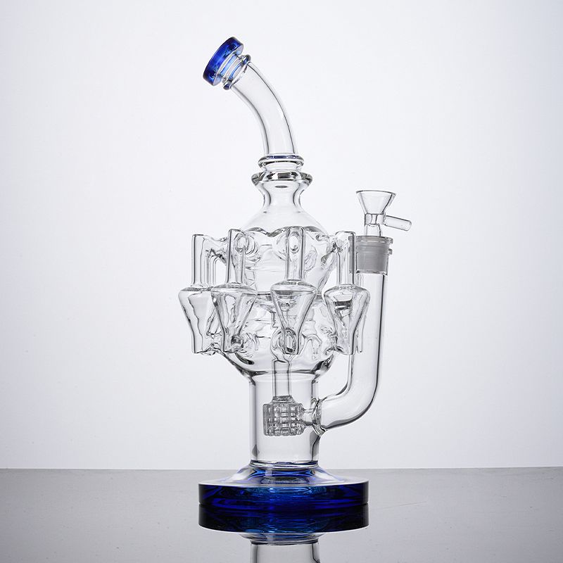 blue bong with bowl