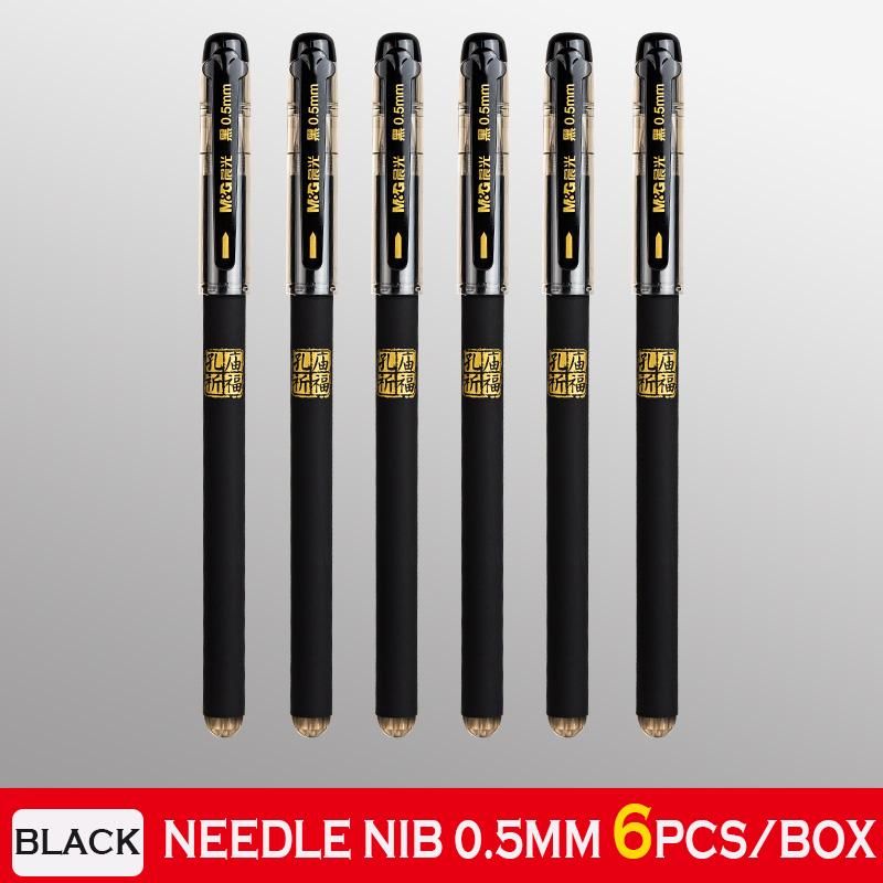 6 schwarze Stifte