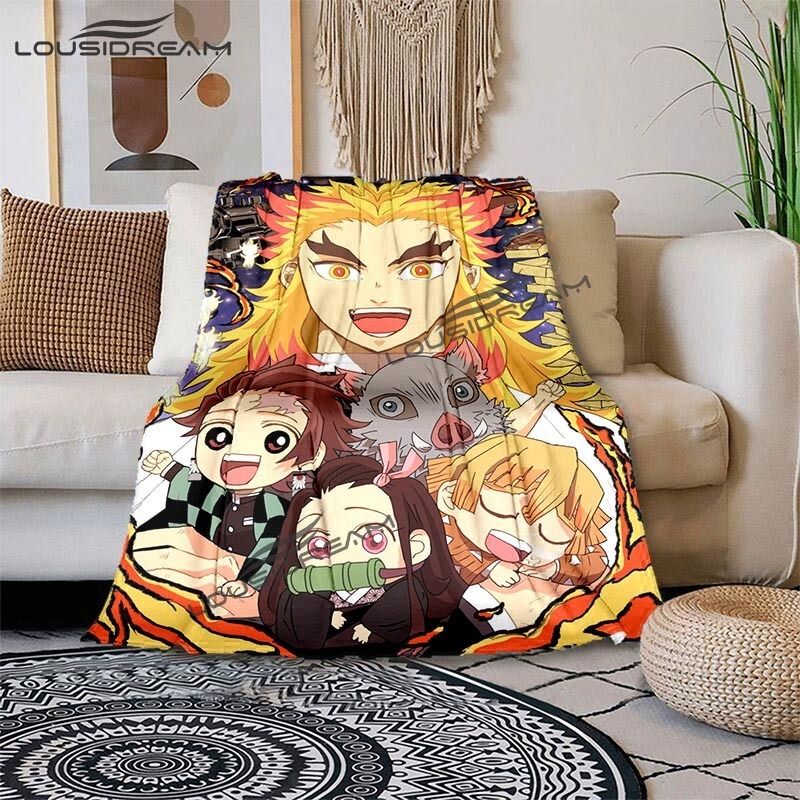 Nezuko Demon Slayer Anime Blanket Cartoon HD Double Mattress Aldult