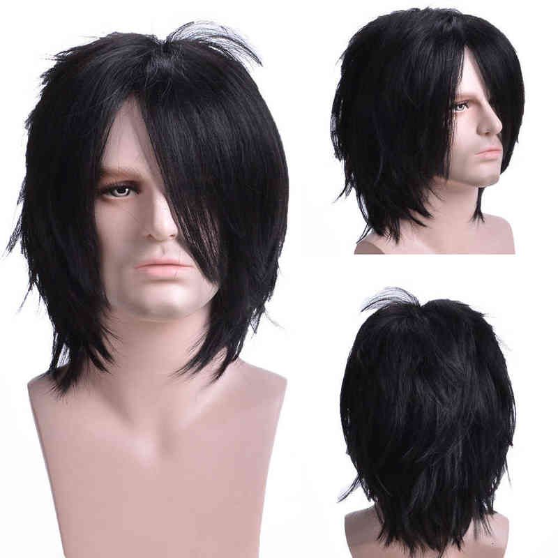 GURUILAGU for Men Short Straight Hair Synthetic Wig With Bangs Natural Black Blonde Male Daily Cosplay Wigs GURUILAGU for Men Short Straight Hair Synthetic Wig With Bangs Natural Black Blonde Male Daily Cosplay Wigs