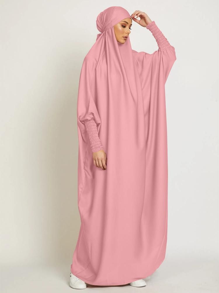 Pembe Jilbab Bir Beden Çin