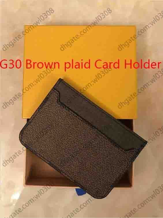 G30 Brown Plaid Card Card