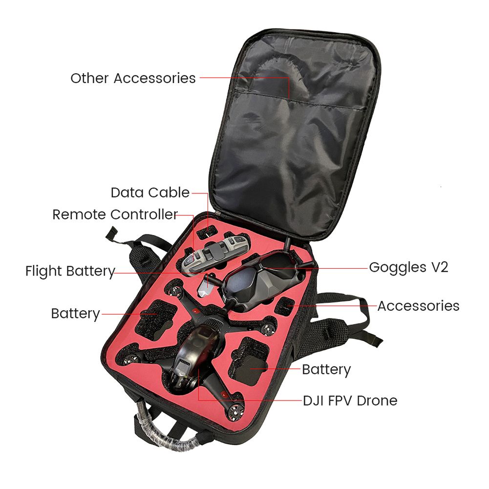 VRAR Devices For DJI FPV Backpack Shoulder Bag Waterproof Storage