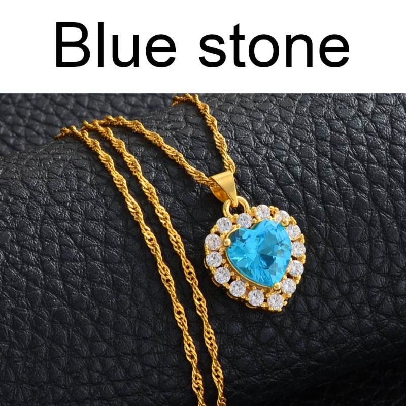 Blue Stone 45cm Thin Chain