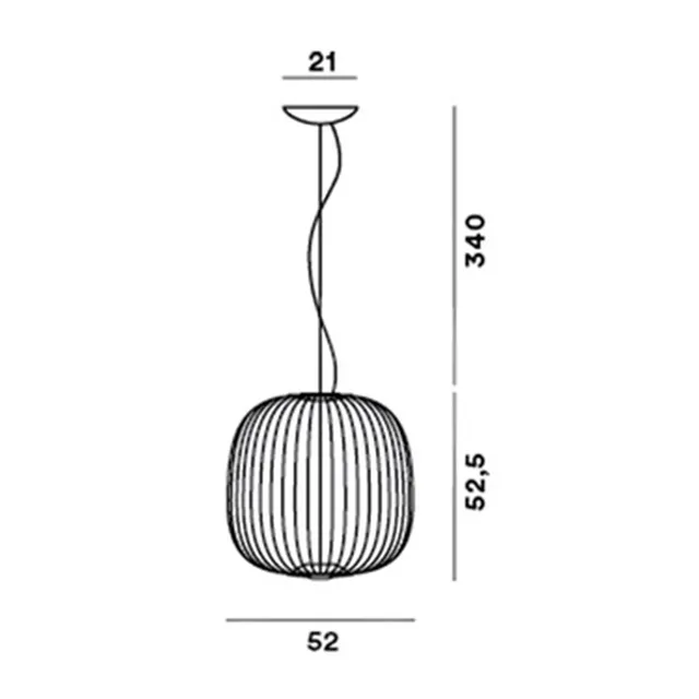 D52cm H52cm svart färg varm vit