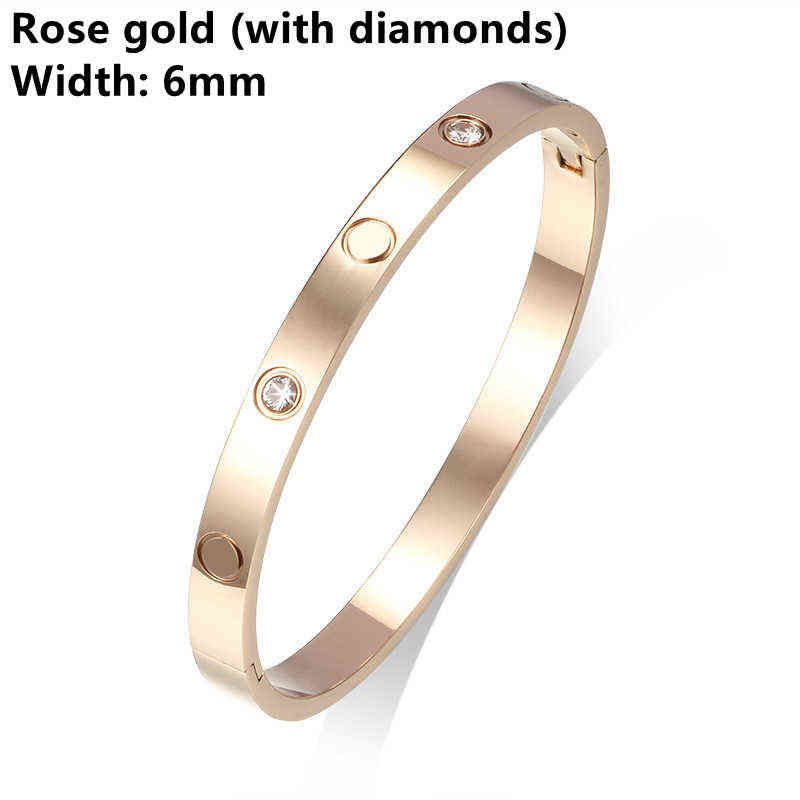 Or rose 6mm avec diamants