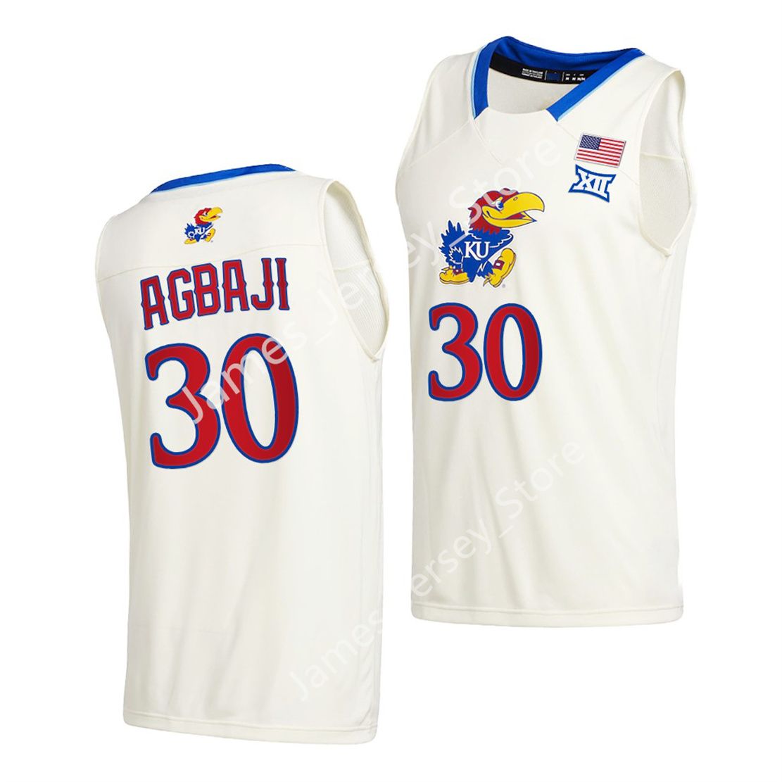 30 Ochai Agbaji Basketball Jersey2