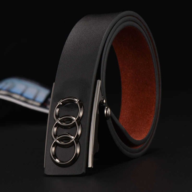 Men's Classic Fashion Automatic Buckle Design Leather Belt Business Belt