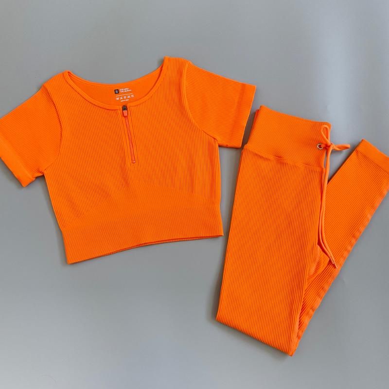 oranget-shirts pants