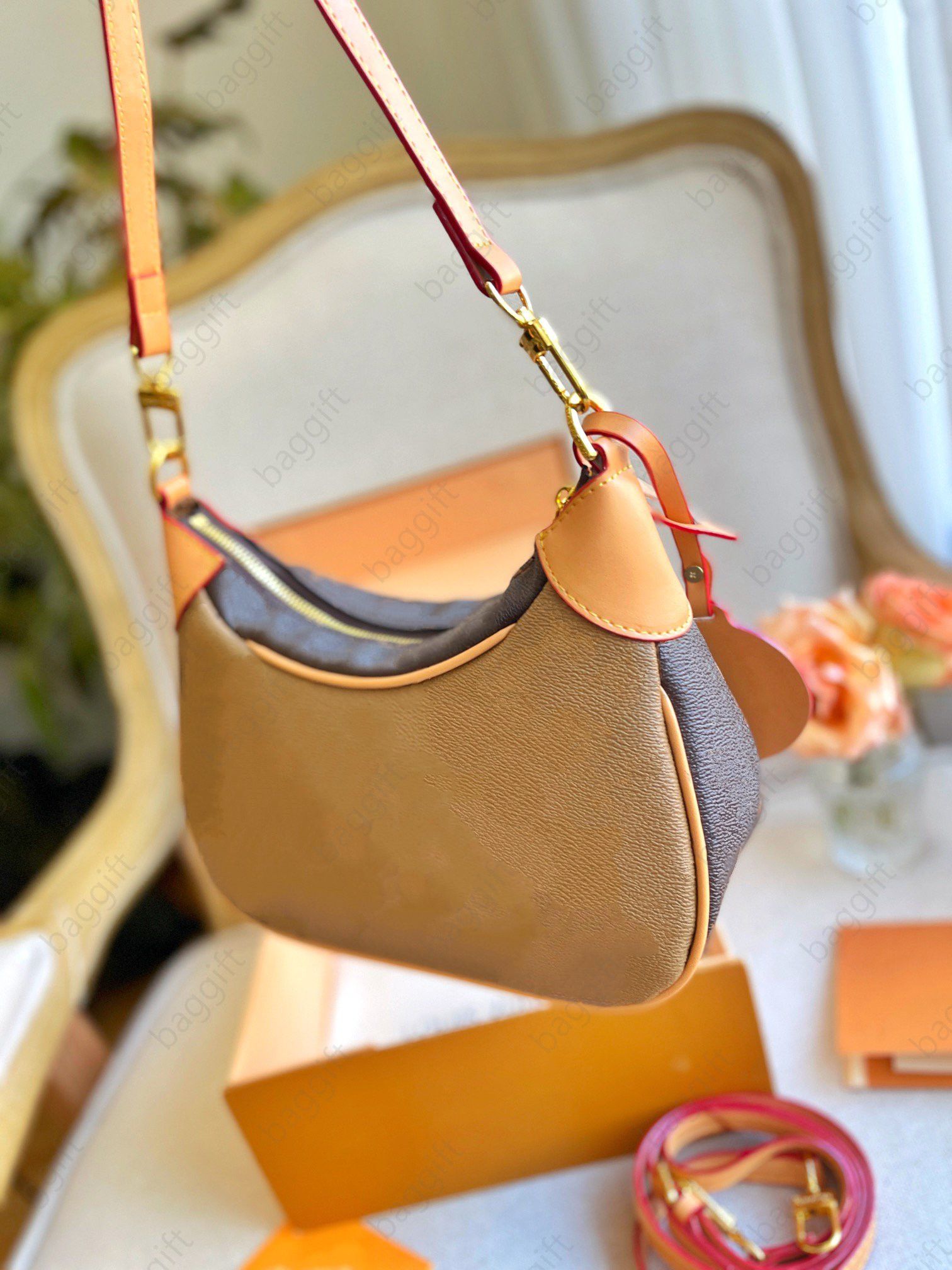 Louis Vuitton Bagatelle BB Mini Hobo bag in Monogram Different-Colored  Leather M46113 Beige/Yellow/Pink