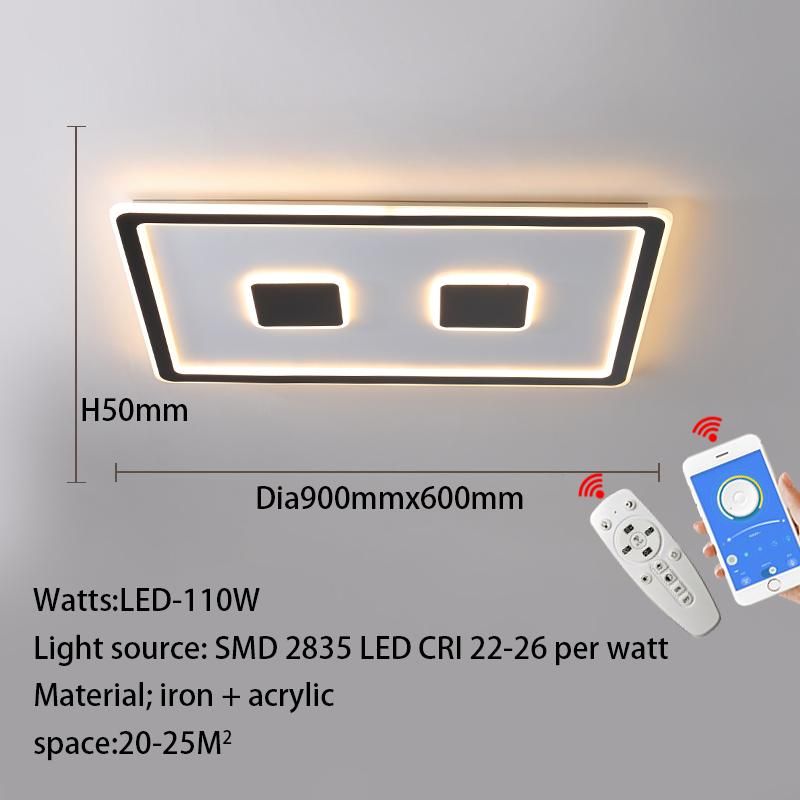 Dia900x600mm dimbar RC med app