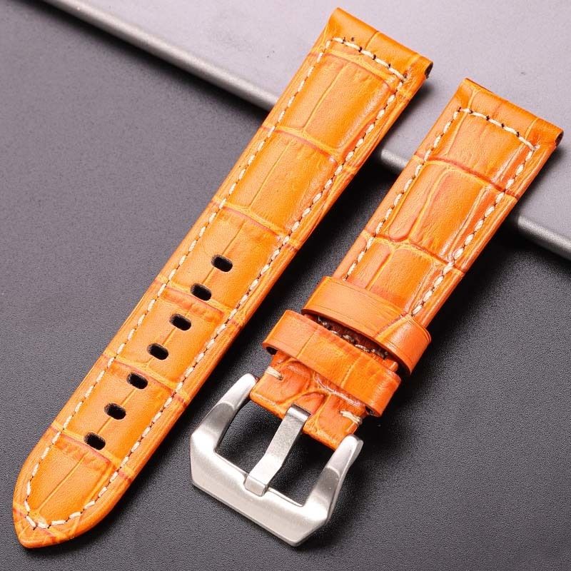 Orange Silver Buckle-22mm