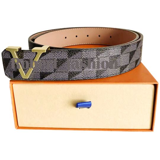 2# damier black + Gold buckle