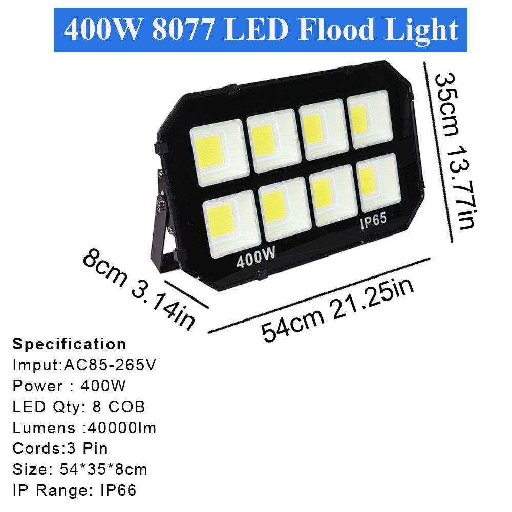 400 W LED -overstromingslicht 2 pack